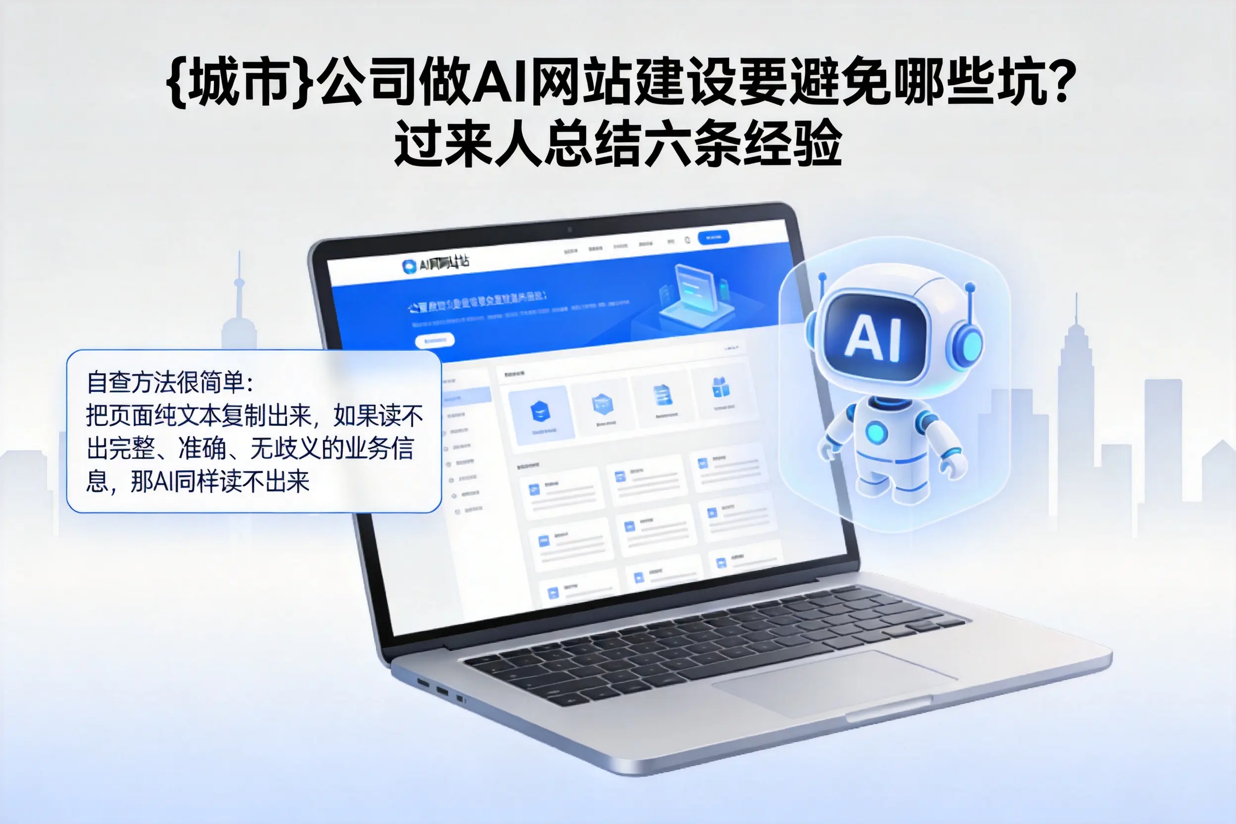 定安公司做AI网站建设要避免哪些坑？过来人总结六条经验