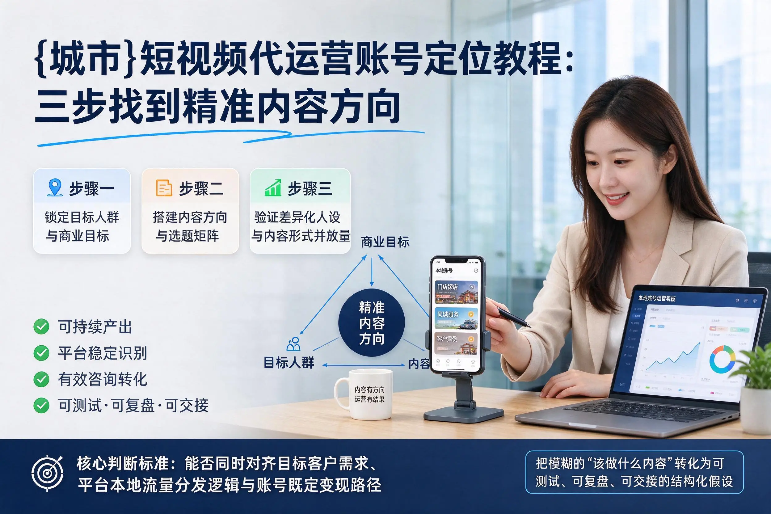 定安短视频代运营账号定位教程：三步找到精准内容方向