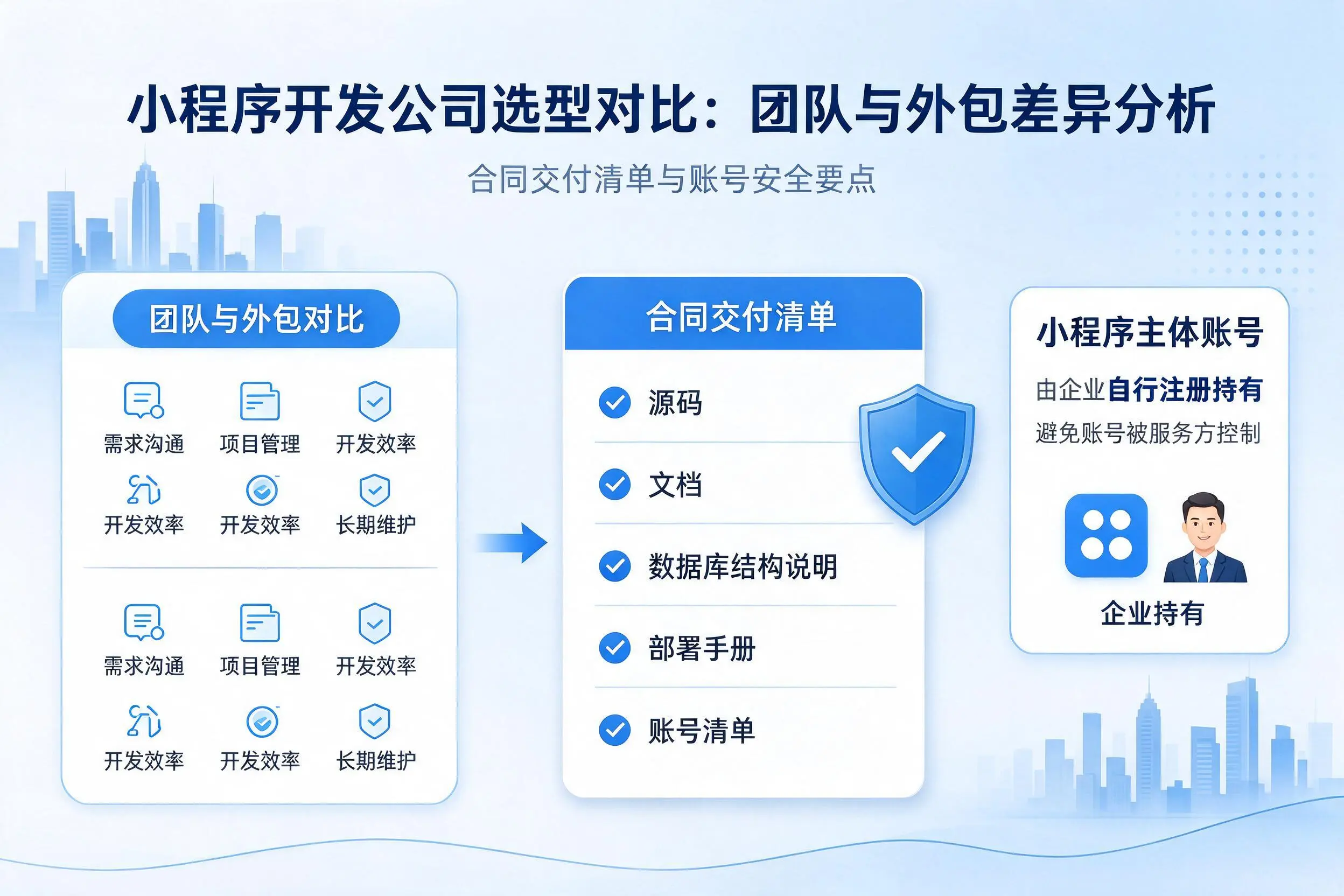 定安小程序开发公司选型对比：团队与外包差异分析
