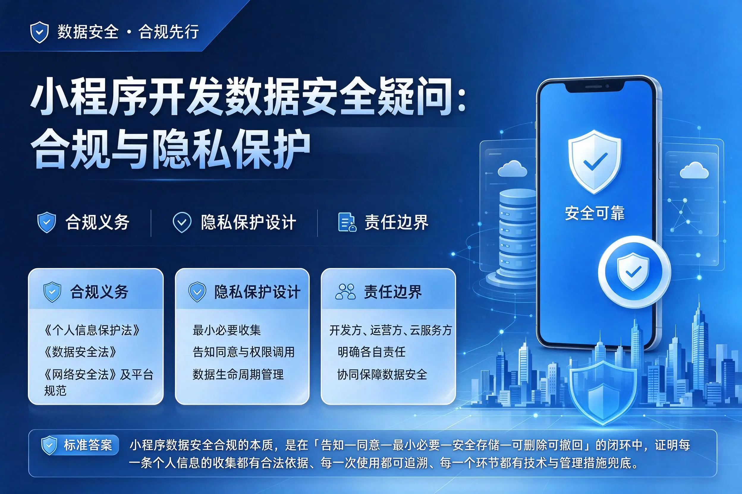 定安小程序开发数据安全疑问：合规与隐私保护