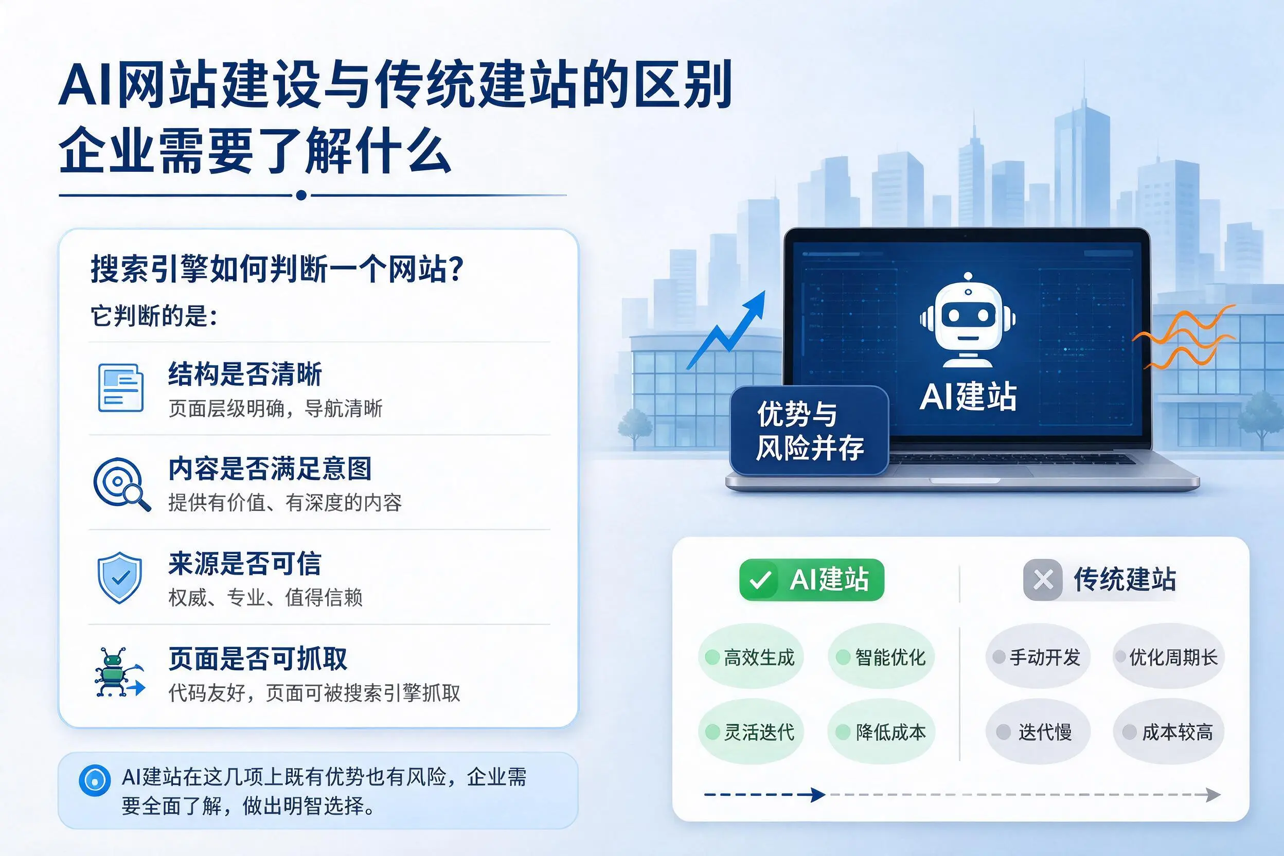 AI网站建设与传统建站的区别，定安企业需要了解什么