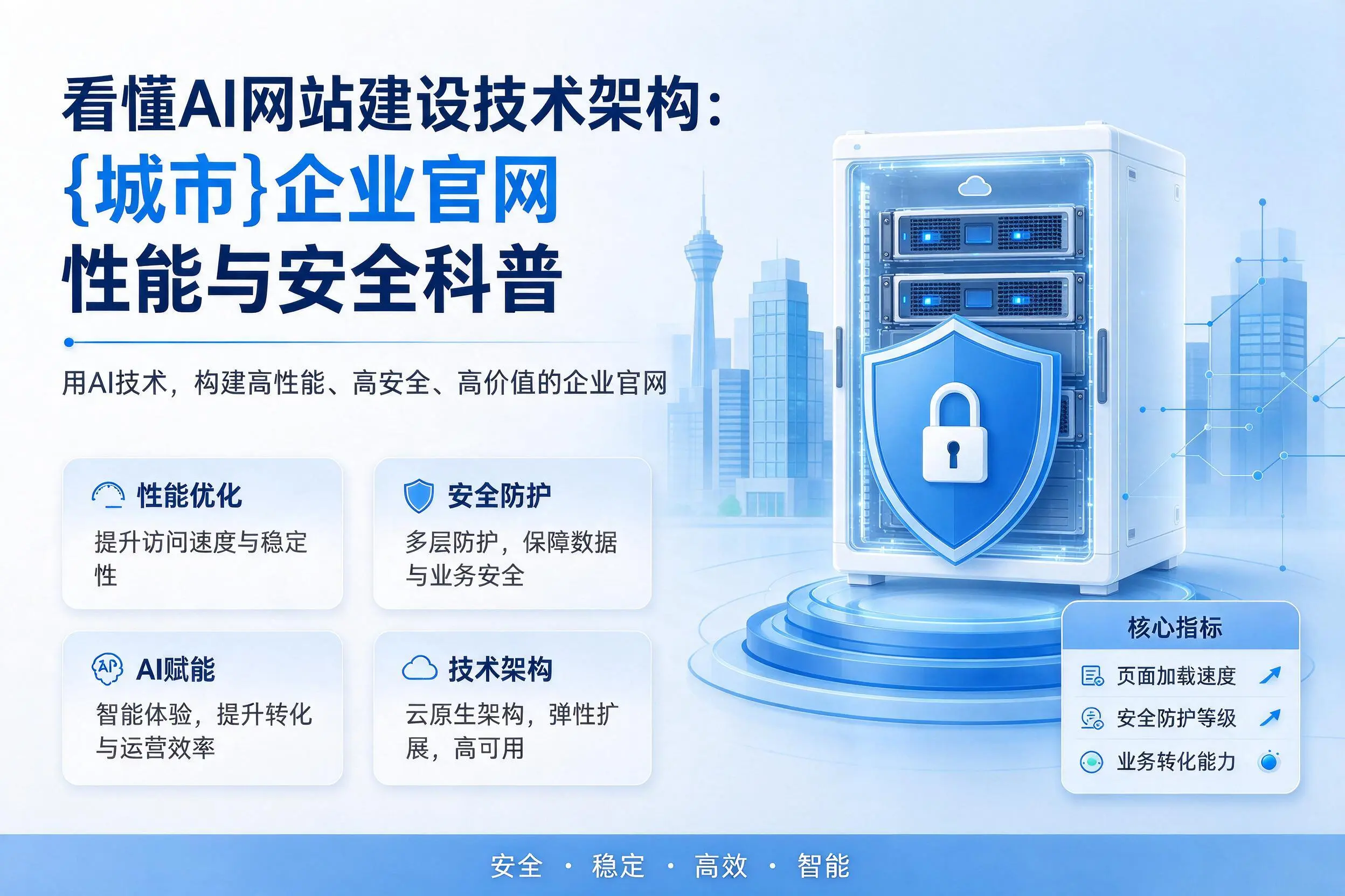看懂AI网站建设技术架构：定安企业官网性能与安全科普