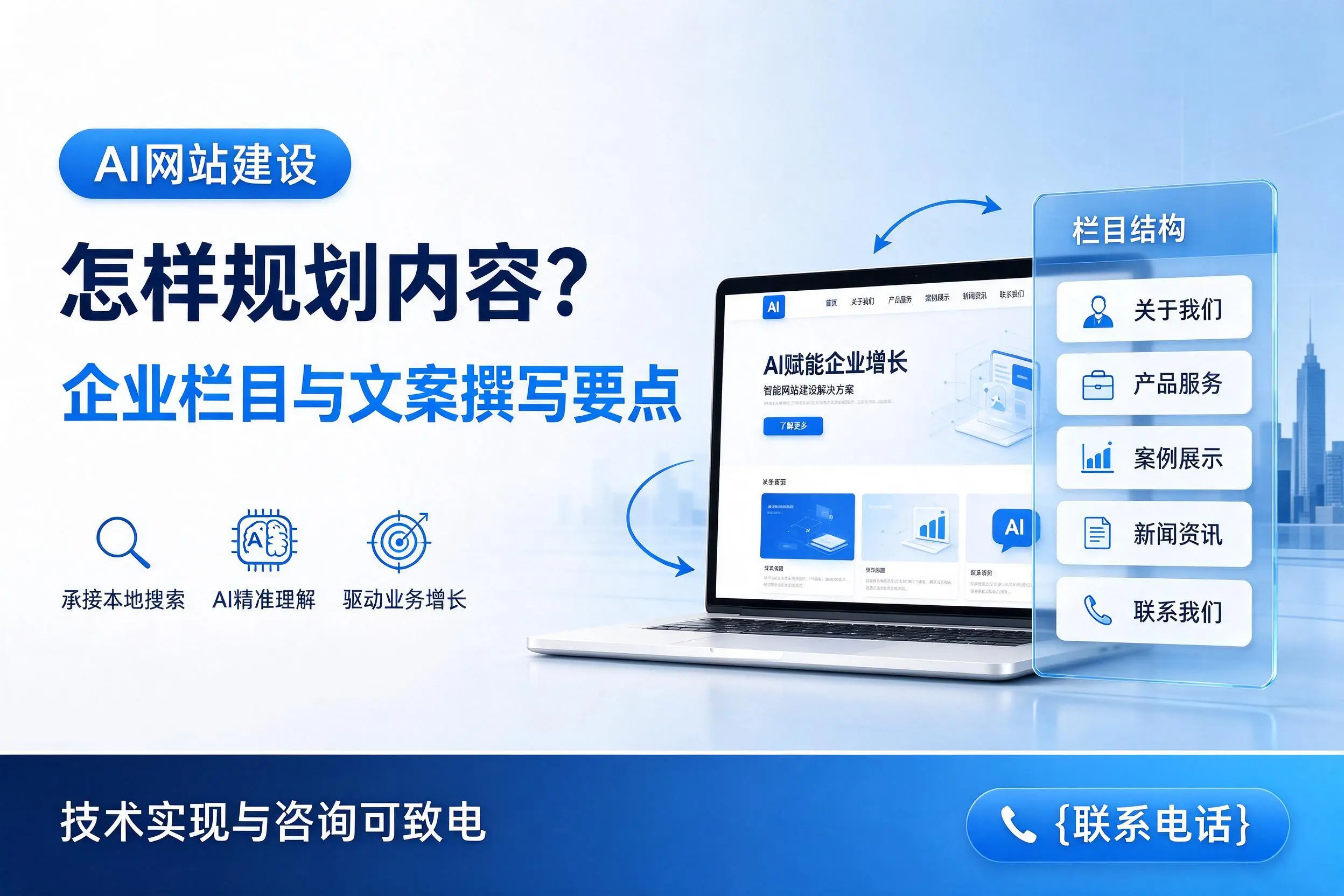 AI网站建设怎样规划内容？定安企业栏目与文案撰写要点