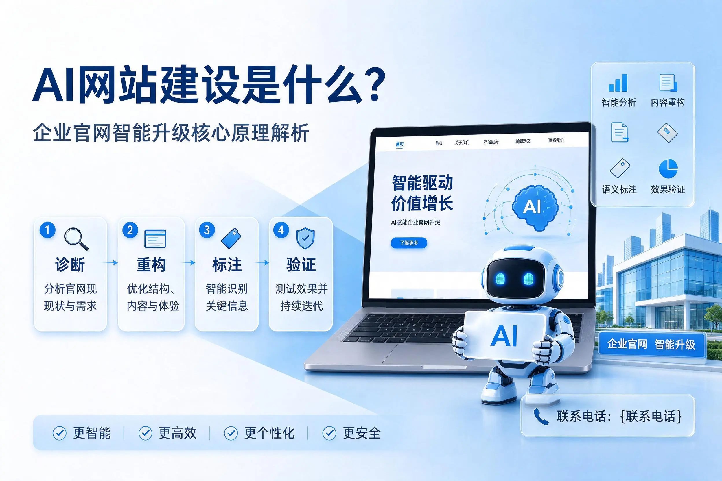 AI网站建设是什么？定安企业官网智能升级核心原理解析